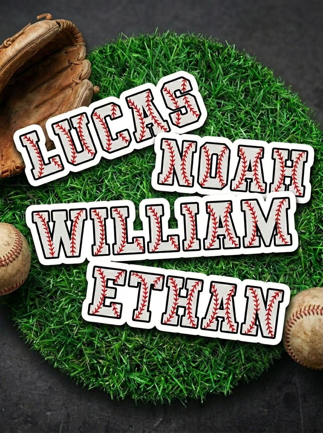 Personalized Baseball Name Sticker – Custom Sports Vinyl Decal Team ...
