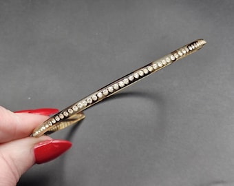 Antique 1930s Art Deco Paste Torty Celluloid Hairband