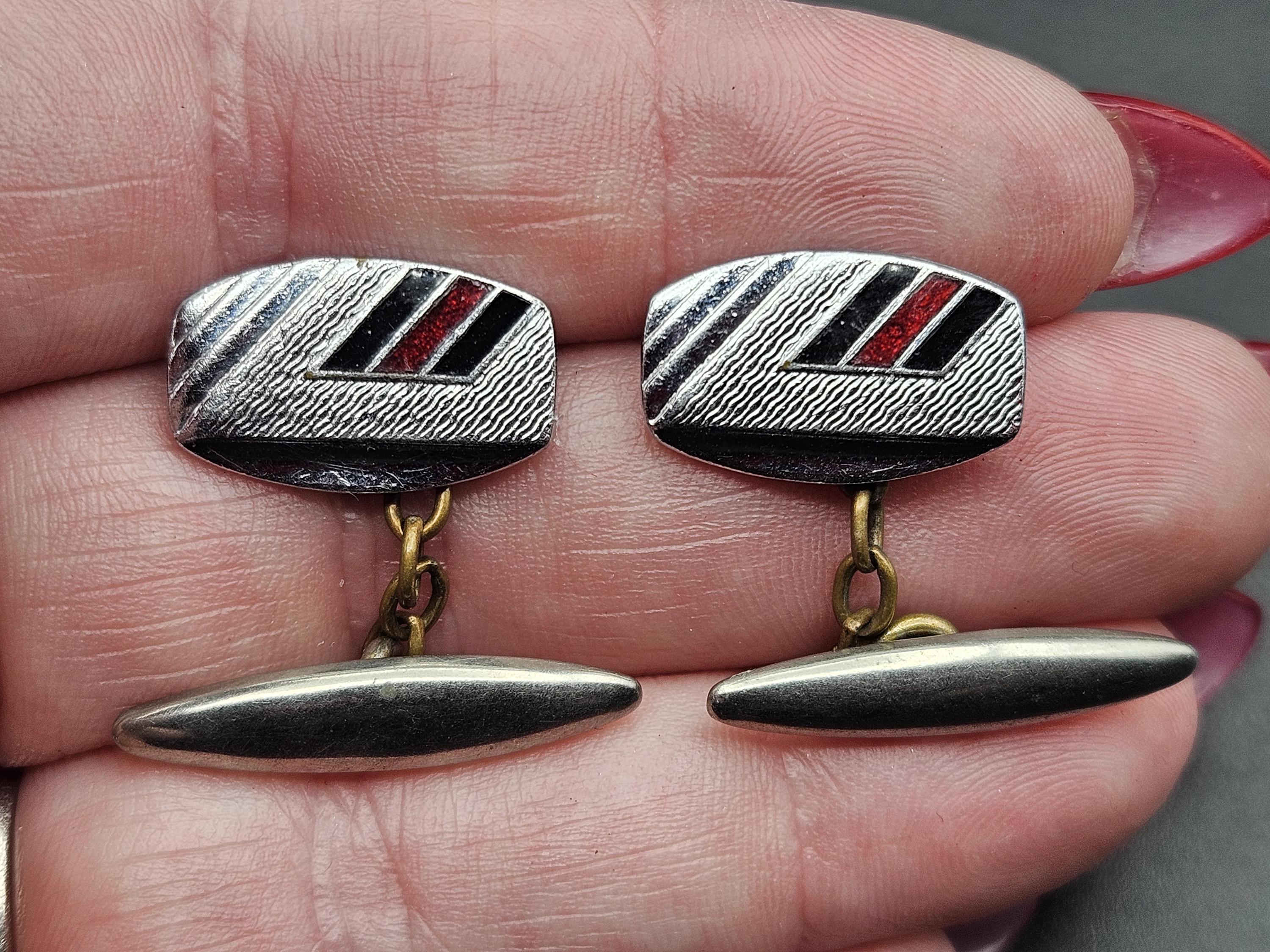 2 Anciennes Broches Ou Boutons De Col Années 1930 - Bijoux Fantaisie émaillés, Vintage - Occasion