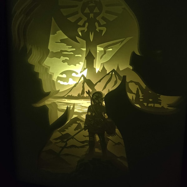 Cadre lumineux décoratif inspiré par Zelda (Lightbox)