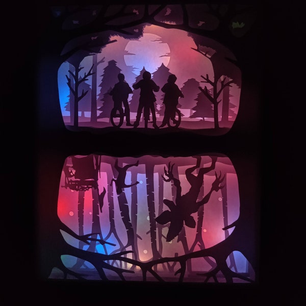 Incroyable cadre lumineaux décoratif sur le thème Stranger Things (Lightbox)
