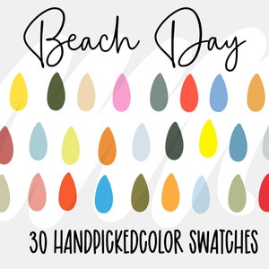 Procreate Palette, Beach Day Procreate Swatch, Procreate Tool