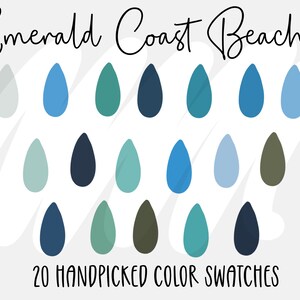 Procreate Palette, Beach Colors Color Swatch, Procreate Tool