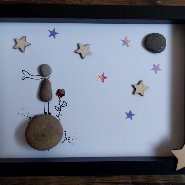 Steinbild | Bild | Geschenk | Der kleine Prinz | Poesie | handmade