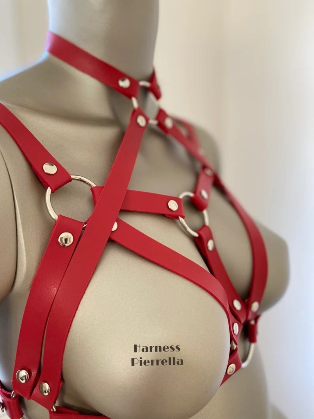 Heavy-Duty Handmade BDSM Chest Harness – Premium Cow Leather Bondage Gear for men Halloween, club, cosplay H3