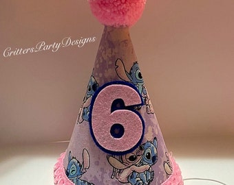Stitch Age Birthday Hat, Stitch Birthday Hat