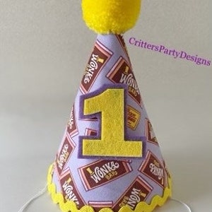 Chocolate Factory First Birthday Hat, Chocolate Factory First Birthday Accessories