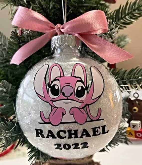 Personalized Lilo and Stitch Angel Ornament, Lilo and Stitch Custom Ornament,  Stitch Angel Kids Christmas Gift 