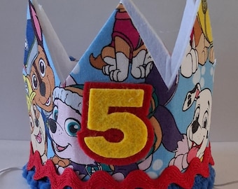 Dog Cartoon First Birthday "MINI" Crown,  First Birthday Apparel