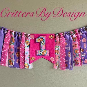 Dog Cartoon First Birthday Highchair Banner, First Birthday Accessories