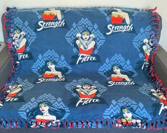 Superhero Fleece Tie Blanket, Knotted Blanket