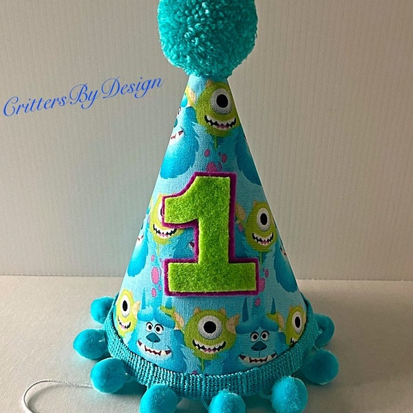 Monsters First Birthday Hat, First Birthday Accessories