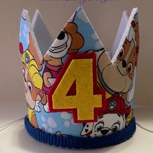 Dog Cartoon First Birthday "MINI" Crown,  First Birthday Apparel