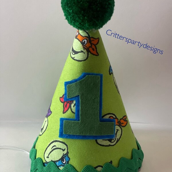 Turtles First Birthday Hat, First Birthday Accessories