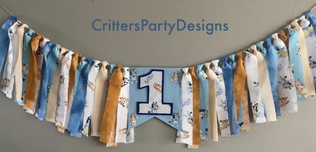 Bluey Fabric Highchair Banner