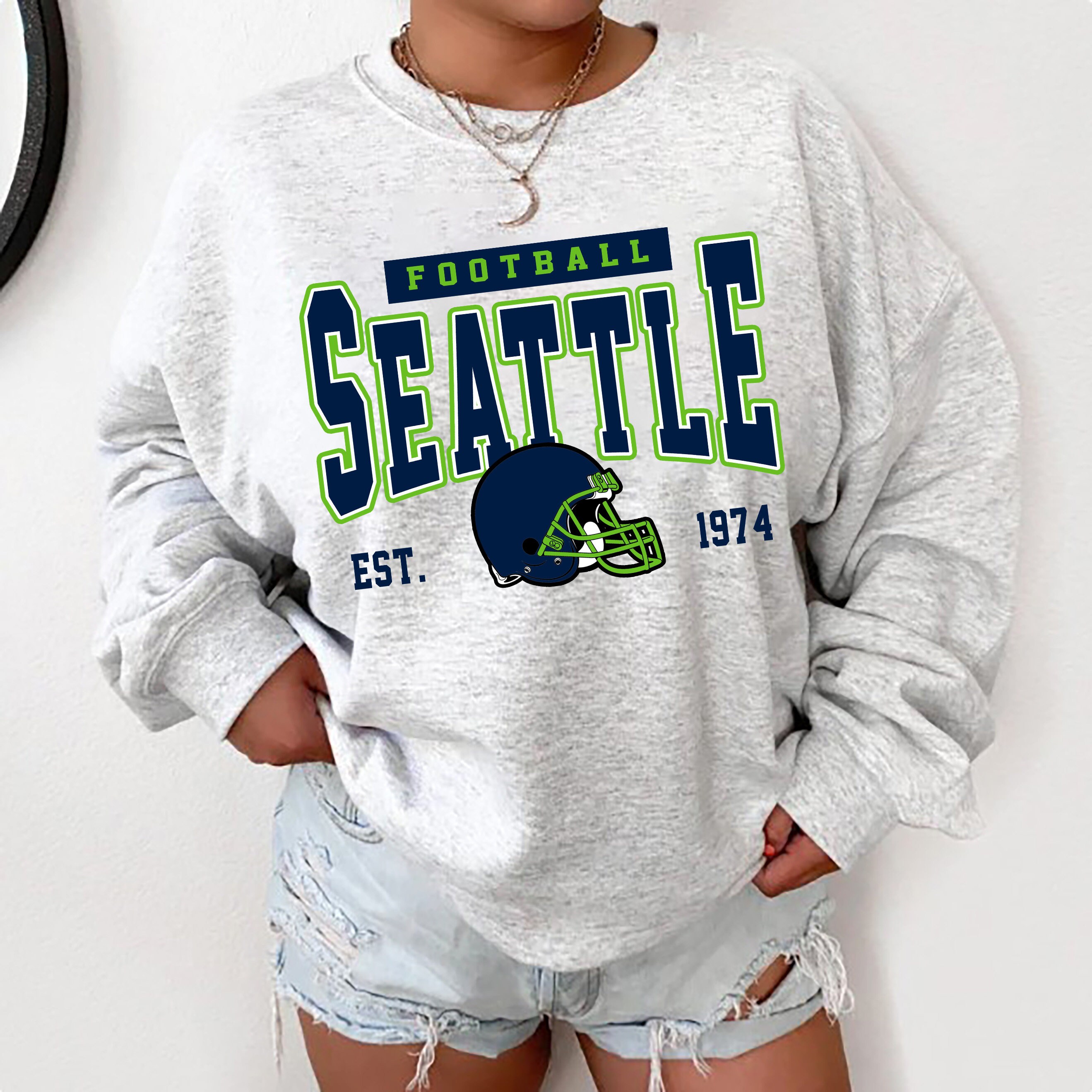 Discover Seattle Seahawks Football Sweatshirt, Vintage Style  Seattle Seahawks Football