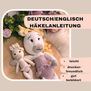 Unicorn Matea, crochet pattern. PDF German/ English