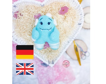 Little Monster Boo, modèle au crochet allemand / anglais, PDF Télécharger