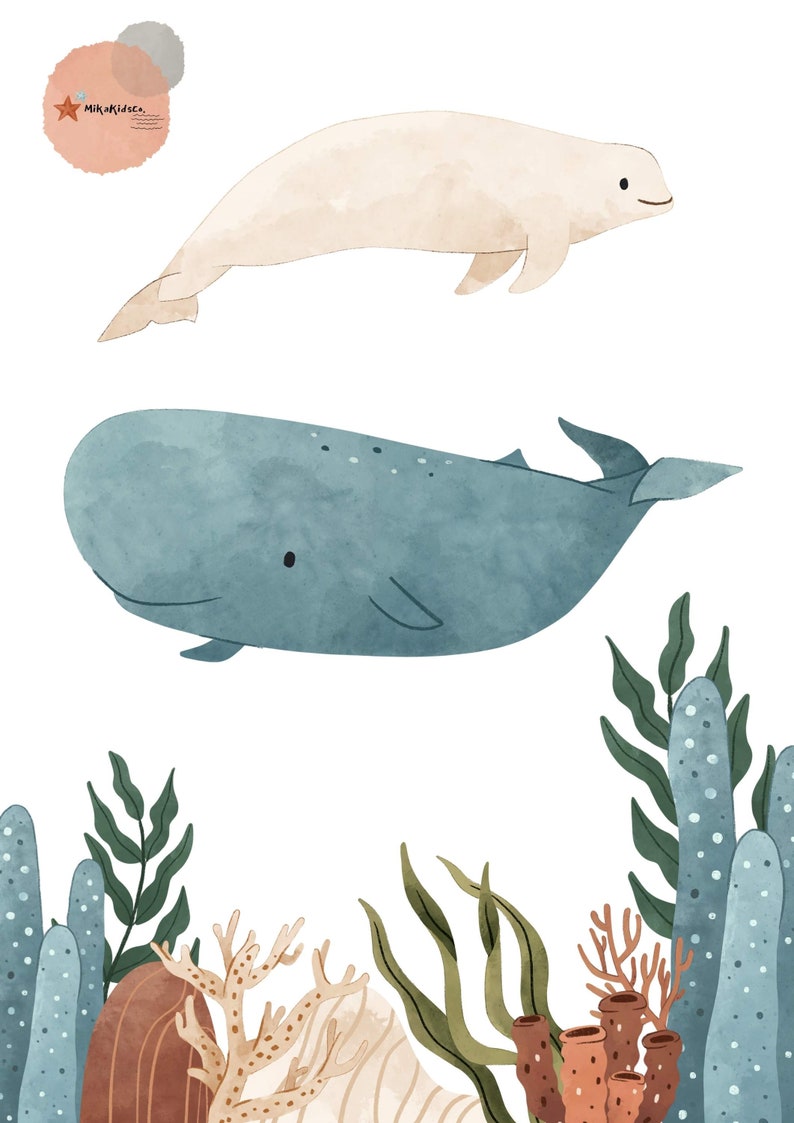 PRINTABLE Ocean Theme Prints for Nursery Wall Art Decor Sea - Etsy