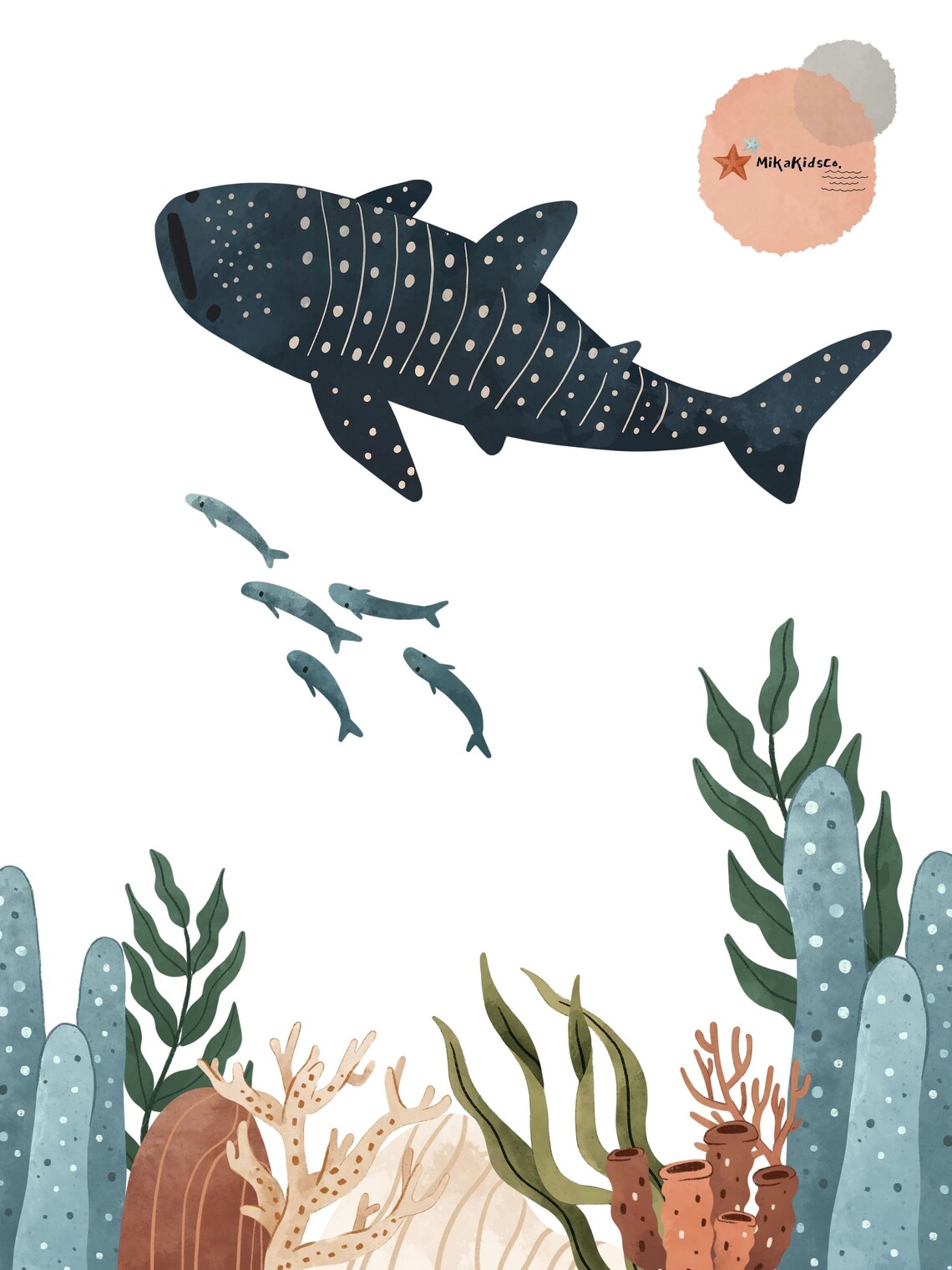 PRINTABLE Ocean Theme Prints for Nursery Wall Art Decor Whale - Etsy