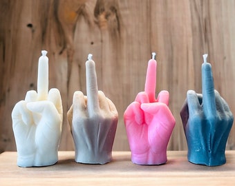 Middle Finger Candle,Funny Gift,FCK You,Gifts,Hand Gesture,Finger candle,Handmade,Vegan,Soy Wax,Birthday,Present,Christmas gift,Joke,Love