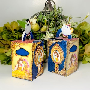 Beauty and the Beast Pack with 20 Favors Boxes Personalized!