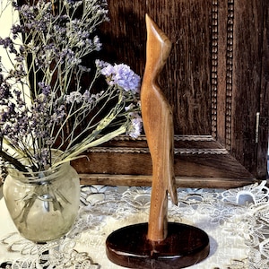 Wooden bird sculpture