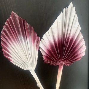 Set of 2 Palm spears.Red/Gold. Burgundy/White. Red Magenta spears. Cake topper decor. Palm Leaf. Valentine's day decor. Easter decor image 5