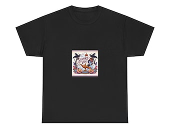 Tiki Genie Tropical Shirt | Tiki Mask, Palm Leaves, Island Vibes