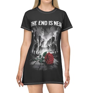 gothic t shirt dress Black Skull Crossbones Print T-Shirt Dress Women's Mini Dresses Regular Fit Round Neck Short Sleeve Knitted Fabric Casual Gothic Pirate Tun,XXL