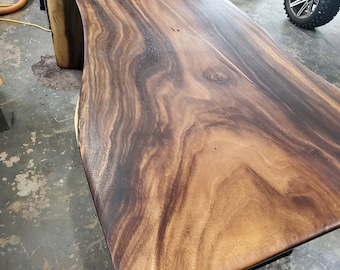 Live edge executive style monkey pod desk