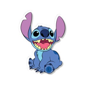 Stitch Sticker, Cute Cartoon Lilo & Stitch Scrapbook Decal, Laptop Decoration, Vinyl Waterproof, Kids Room Decor, Hawaii Theme