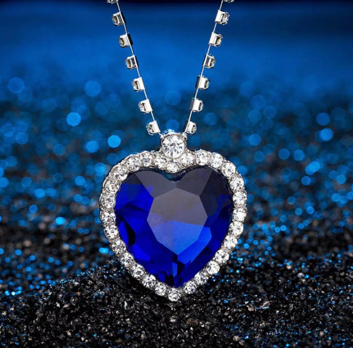 Titanic Pendant Titanic Necklace Gift for Her Blue Etsy