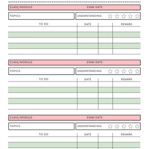 Calendario de revisión de exámenes