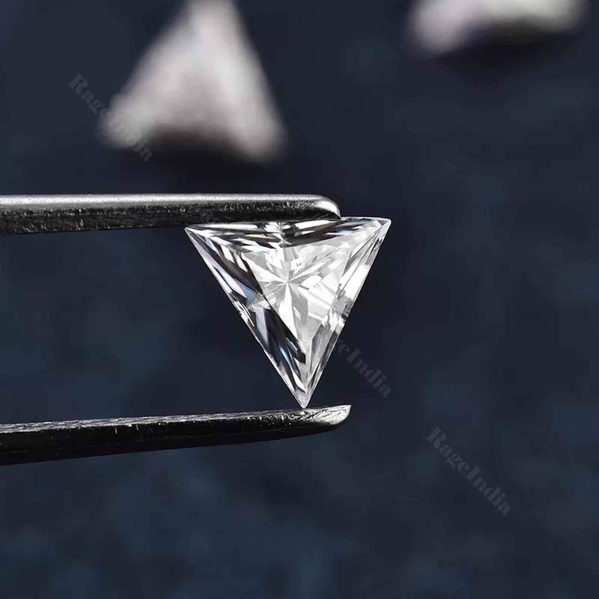 Triangle Colorless Triangle Cut Moissanite Loose D VVS Colorless Diamond,moissanite ...