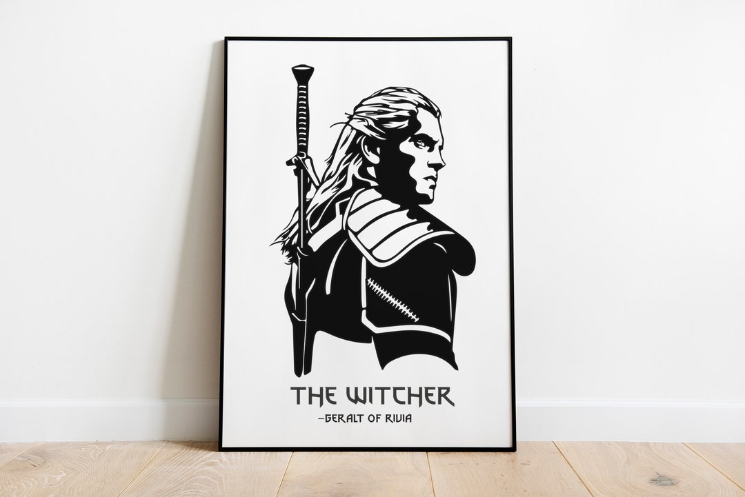 The Witcher Artwork A4 Print File, the Witcher Portrait Digital Art, Geralt of Rivia Digital Art ...