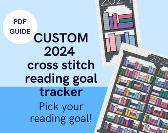 CUSTOM Reading Goal Tracker Cross Stitch PDF Guide