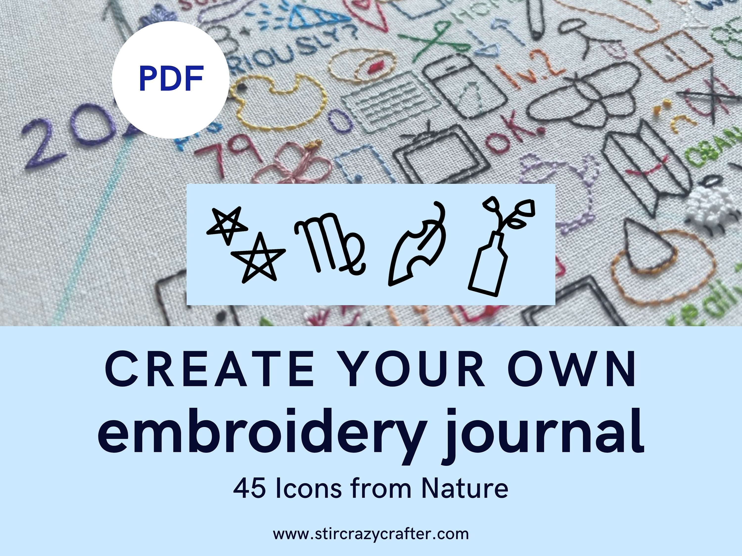 Embroidery Journaling: How I Select Icons for Bad Days - The Stir-Crazy  Crafter