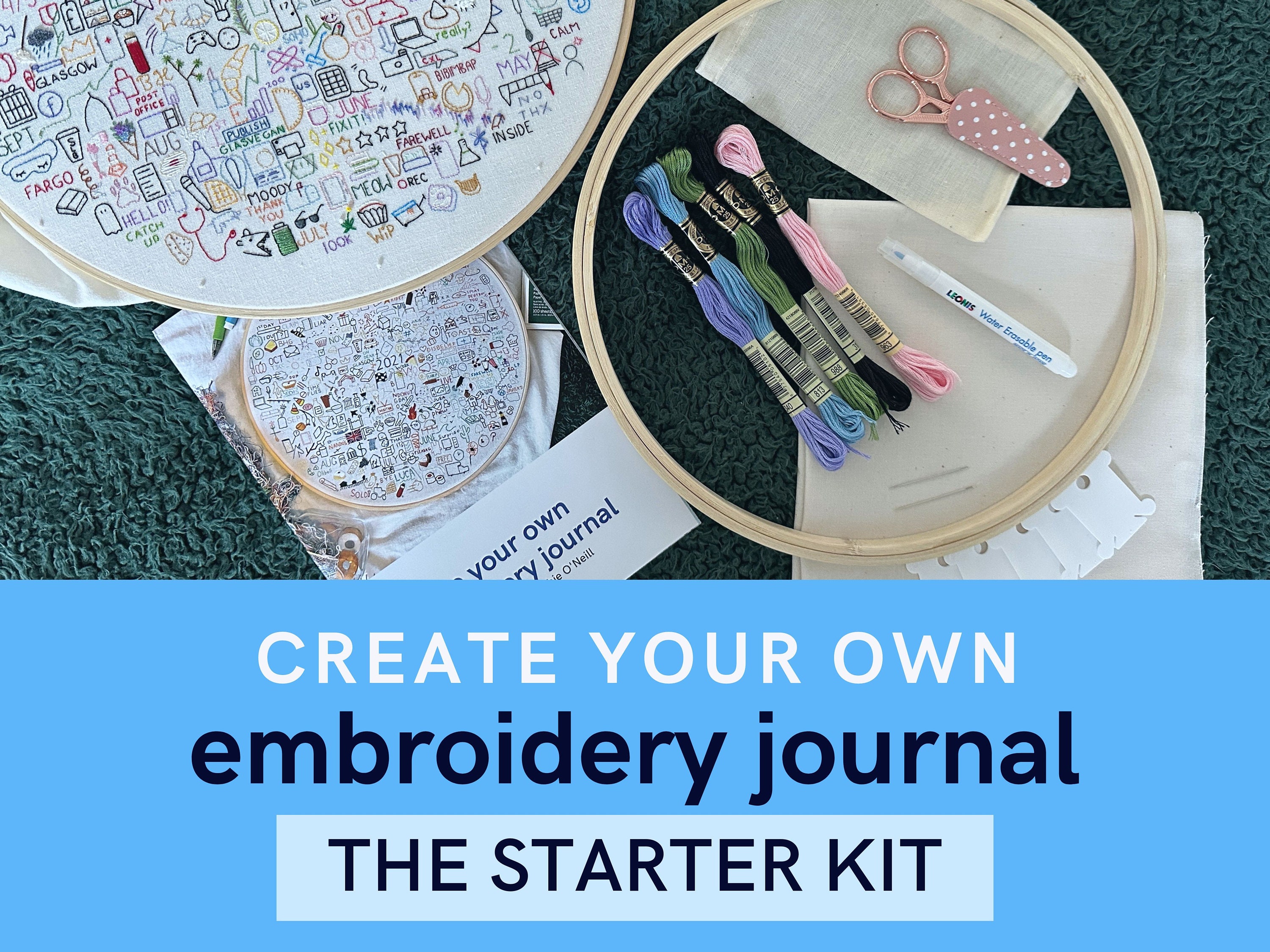 Embroidery Journal Kit 2023 Create Your Own A Stitch a Day Etsy UK