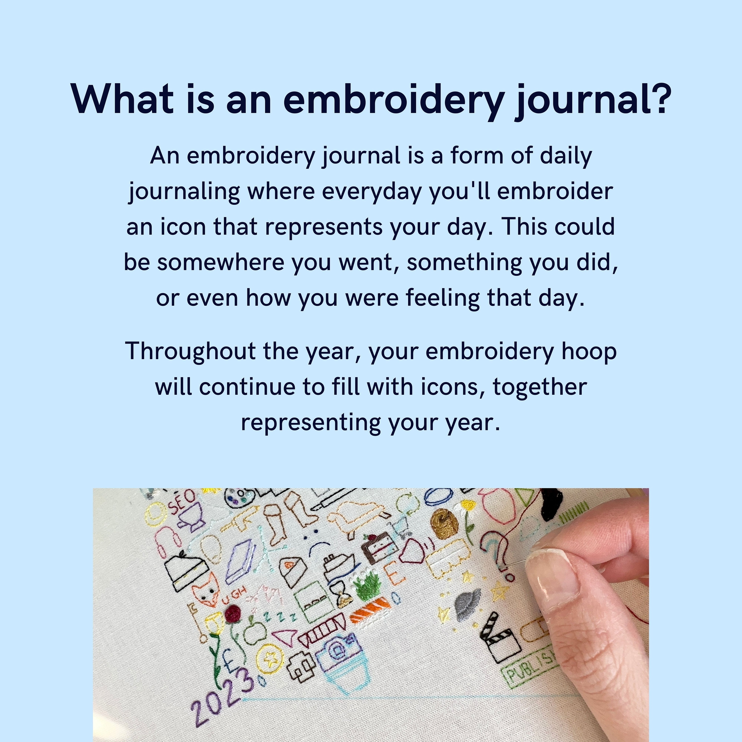 Embroidery Journaling: Duplicating Icons