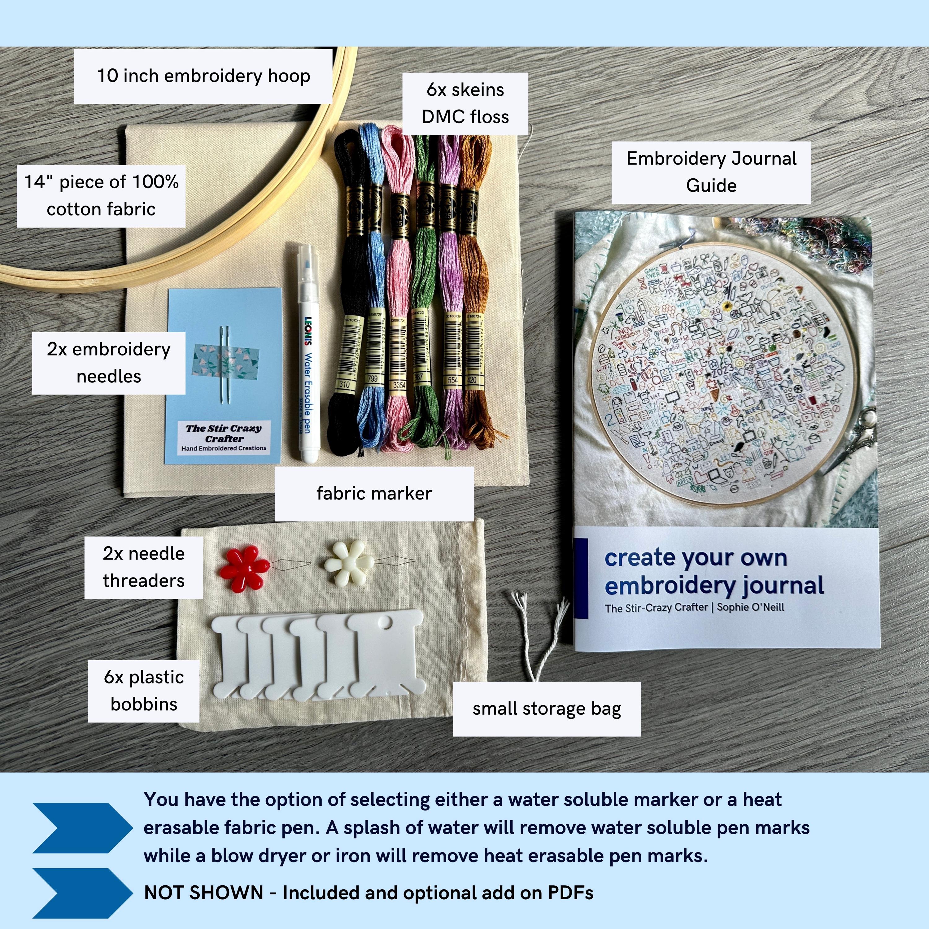 Threaded Journal Daily Embroidery Journal Kit for 2026: Complete Starter Set, Memory ...