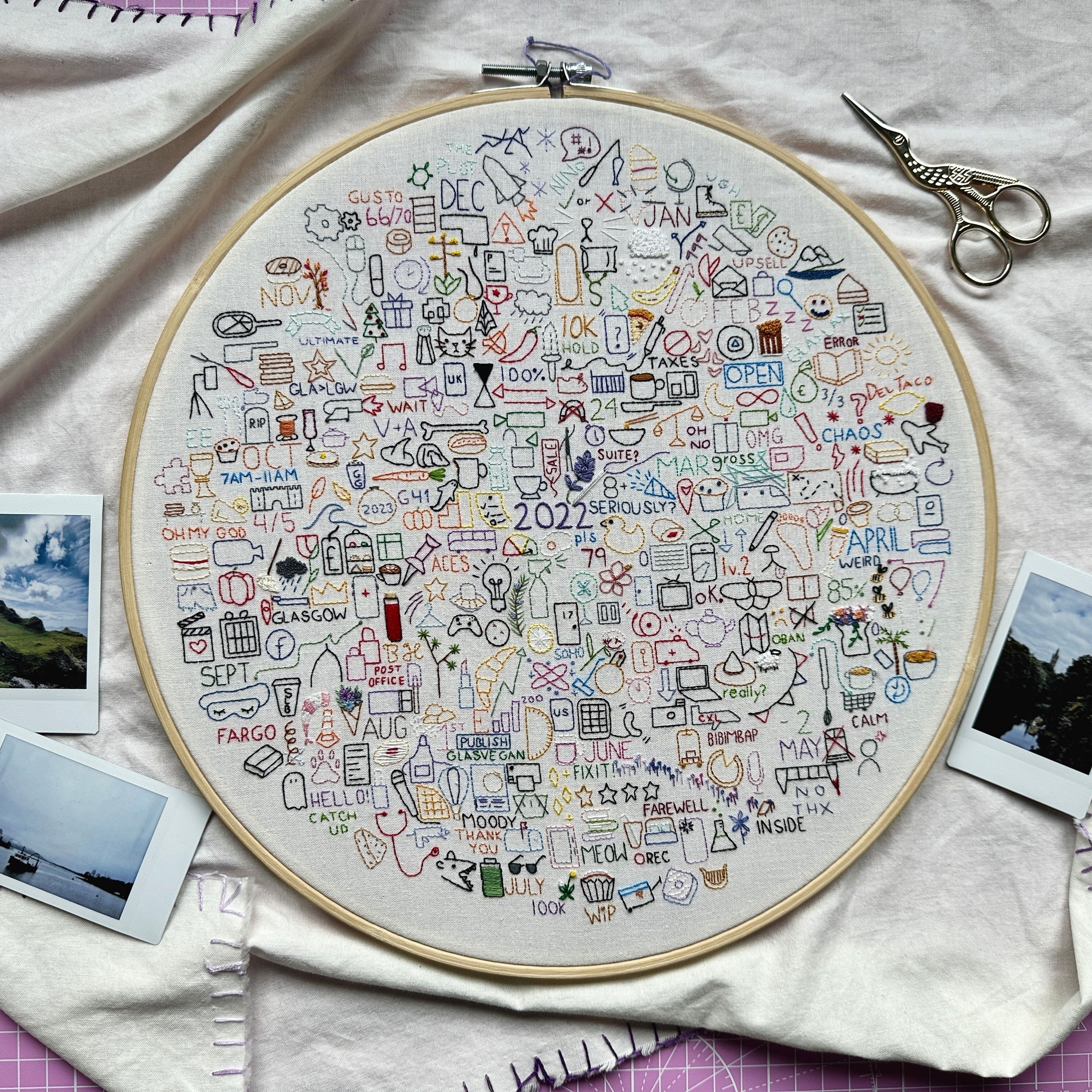 How To Choose Icon Size & Placement On Your Embroidery Journal
