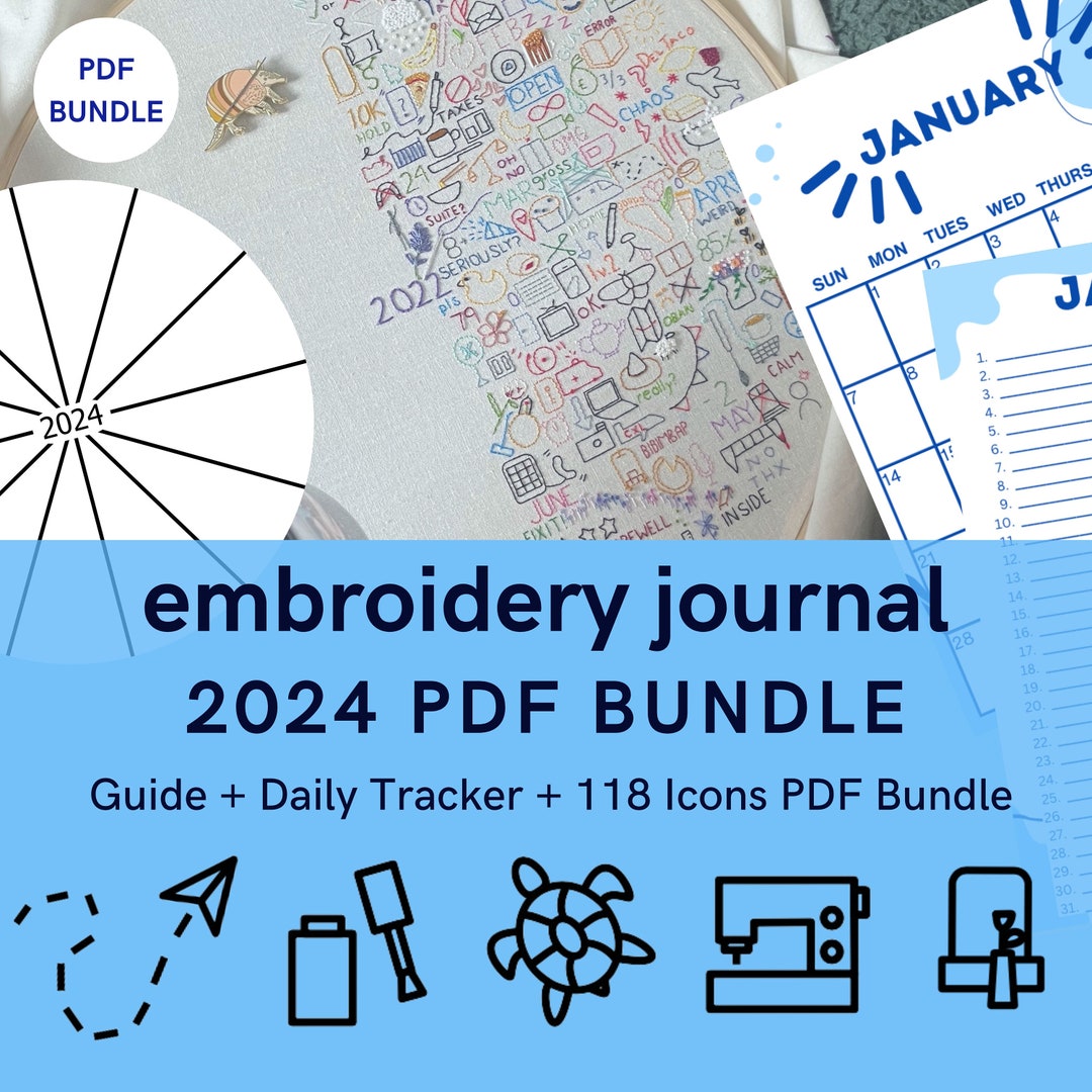 2024 Ultimate Embroidery Journal PDF Bundle 