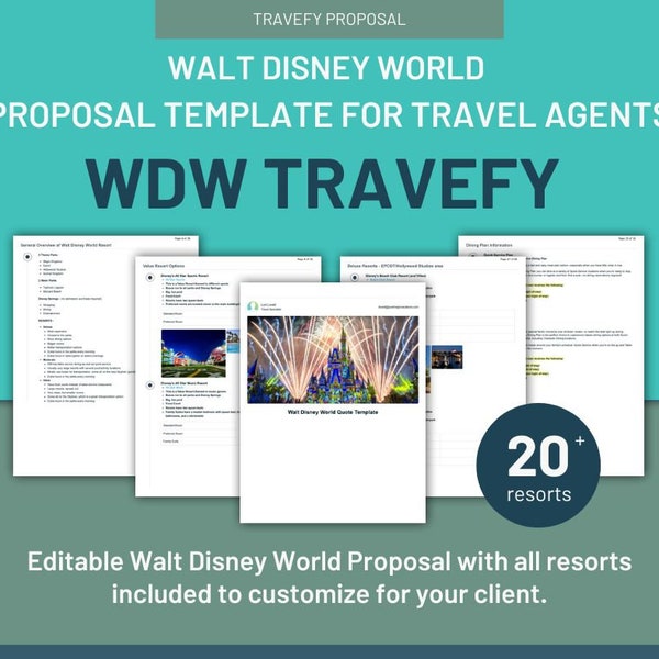 Travefy WDW Template for Travel Agents