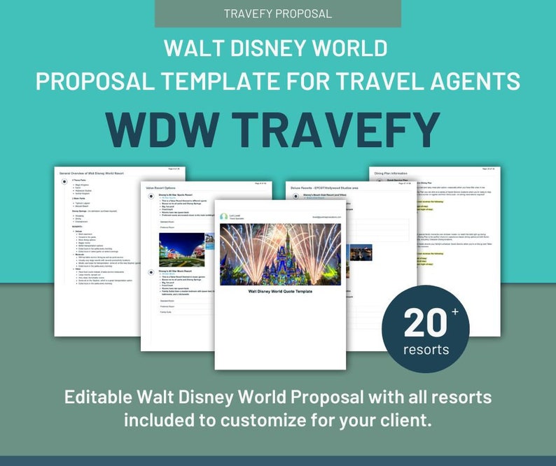 Travefy WDW Template for Travel Agents image 1