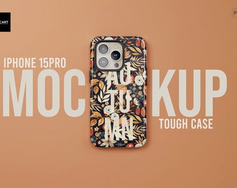 Apple iPhone 15Pro Glossy Tough Case Mockup v.10
