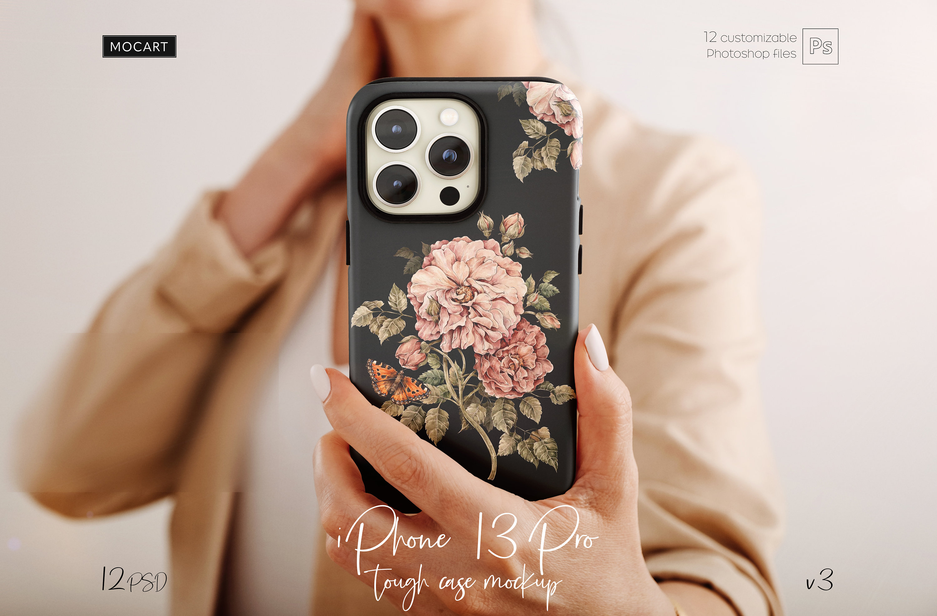 Iphone 13pro Tough Case Mockup Set V.3 Etsy Australia