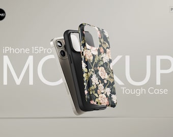 Apple iPhone 15Pro mat stoer hoesje Mockup v.9