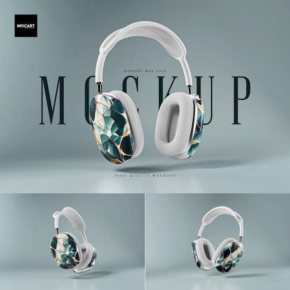 Apple AirPods Max Glossy and Matte Case Mockup v.2
