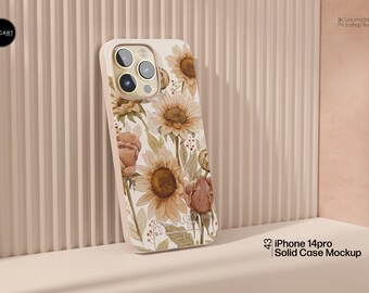 Modelo de capa de silicone sólido para iPhone 14Pro